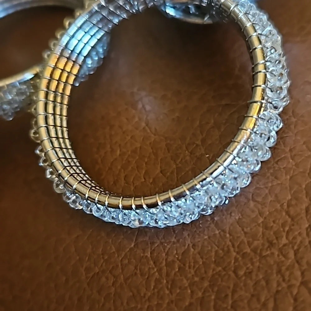 CYNTHIA ROWLEY Set of Four Starburst Holiday Beaded Napkin Rings